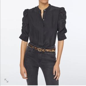 Silk button down blouse